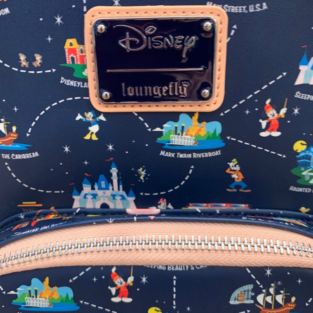 Loungefly Disneyland 65th Anniversary Map Backpack - Picture 3 of 10